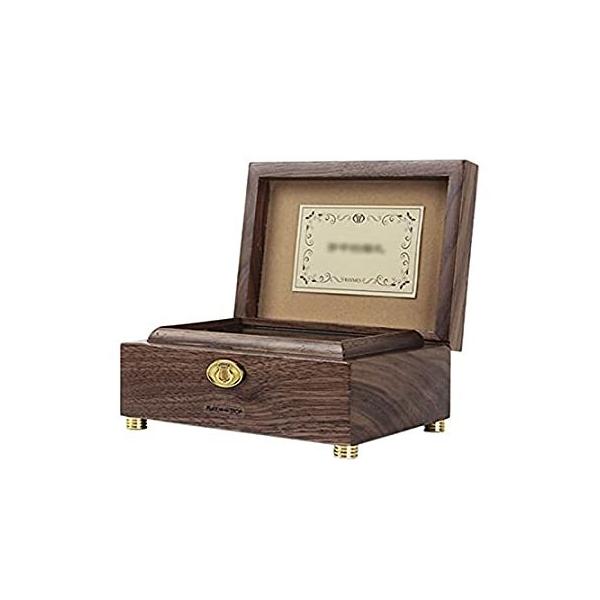 SOFTALK Wooden Music Box 30 Note Clockwork Musical Boxs Collectible Beautif