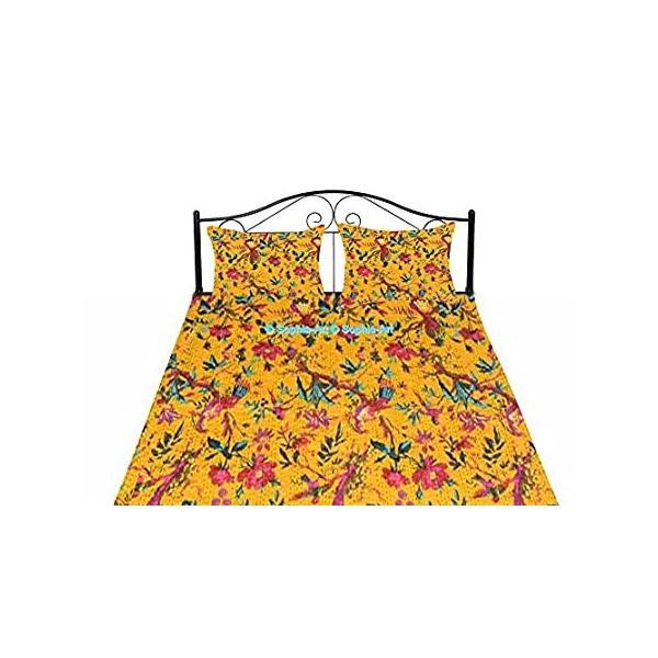 Sophia-Art Twin/King Bed Bohemian Bird Queen Bedspread Handcrafted Handmade