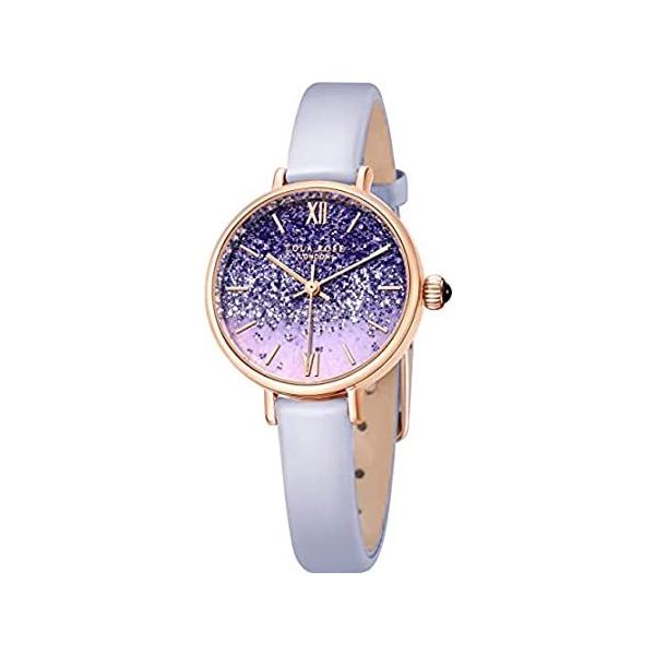 �r���v Lola Rose Women's Gradient Sparkle Amethyst Watch with Purple Leather Strap ���s�A���i