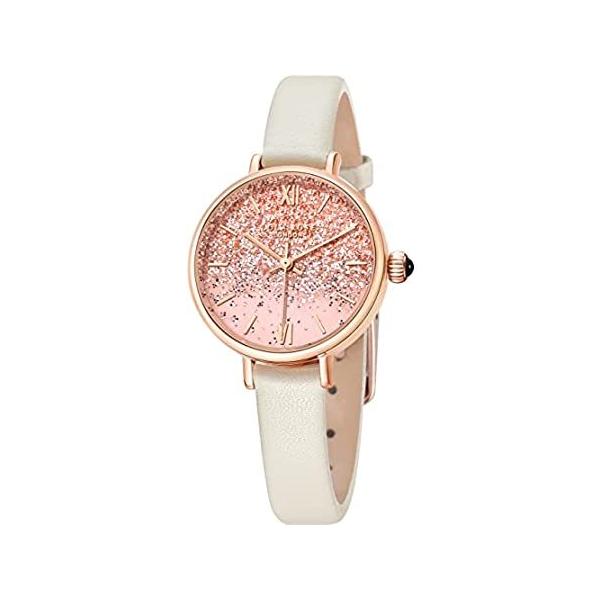 �r���v Lola Rose Women's Gradient Sparkle Pink Crystal Watch with Cream Leather St ���s�A���i