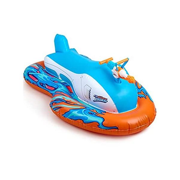 Nerf Super Soaker Stormforce Ride-On Racer &amp;#x2013; Inflatable Pool Float with Poo sAi