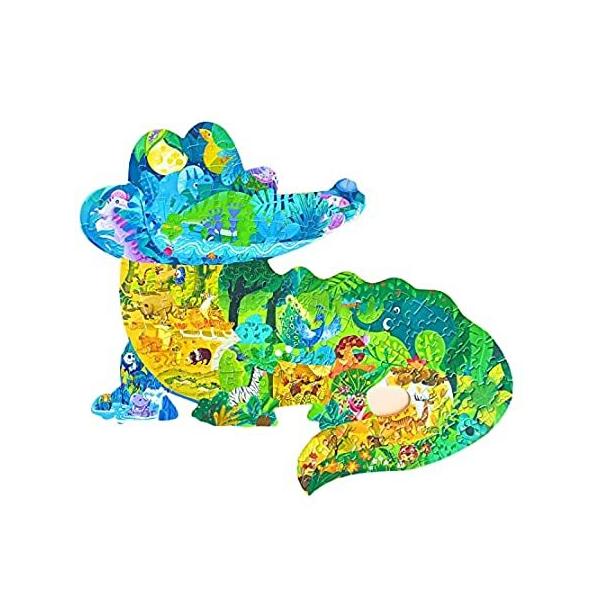 Puzzles for Kids Ages 8-10,4-8,154 Piece Kid Puzzles Crocodile Animal Shape sAi