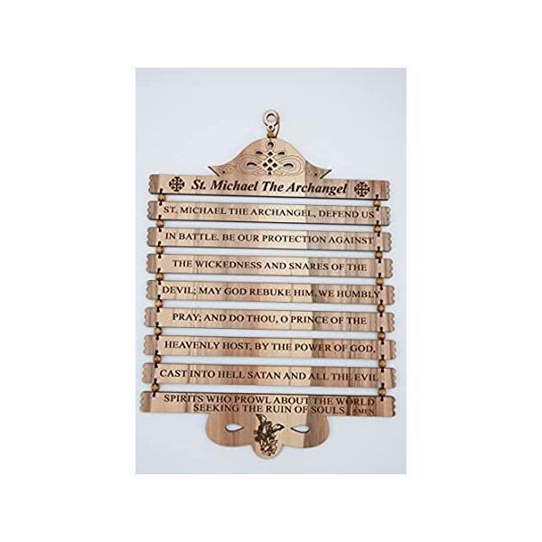 Handcrafted eSt. Michael The Archangelf Prayer Plaque (16.5 Inch / English) sAi