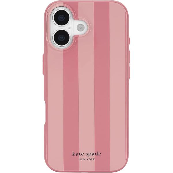 ケイトスペード iPhone17ProMax ストライプローズコーラル ケース kate spade NEW YORK（ケイト・スペード ニューヨーク） 【並行輸入品