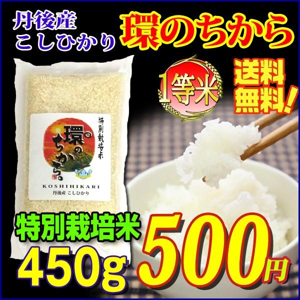 米 丹後産 コシヒカリ 環（わ）のちから （特別栽培米）白米 3合 全国送料無料 メール便