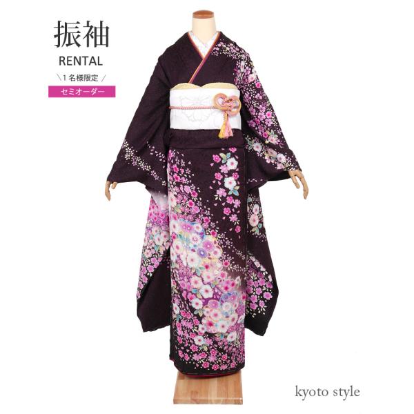 振袖フルセット 身丈155裄62 豪華振袖 暈し染め 銀彩 紫 逸品 成人式 振袖レンタル 紫 セミオーダー フルセット 成人式 結婚式 結納 卒業式