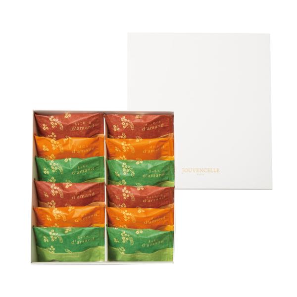 甘味を抑えたアーモンドケーキ。ジュヴァンセル創業以来の人気商品です。京都をイメージした３種類の和の素材、「栗・黒豆・竹の子」をそれぞれ別の生地に詰め込み焼き上げました。一つ一つはどなたでも食べやすい、上品な和菓子のサイズ。和の巾着絞りをイメ...