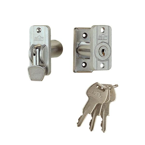 ベスト金物　シリンダー引戸鎌錠 ドア金物(建具金物) ＞ 錠・ノブ・レバー ＞ 引戸錠 ＞ 【入荷