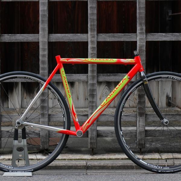 【中古】【1990年代初頭】CARRERA PROGETTO 3D アルミロードフレーム＆TIME EQUIP PROフォークセット カレラ タイム プロジェット イクイップ