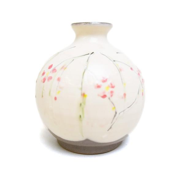 花瓶 陶器 京焼 清水焼 花器 水盤 一珍 しだれ桜 一輪生 景春窯 花瓶 陶器 京焼 清水焼 花器 水盤 一珍 しだれ桜 一輪生 景春窯