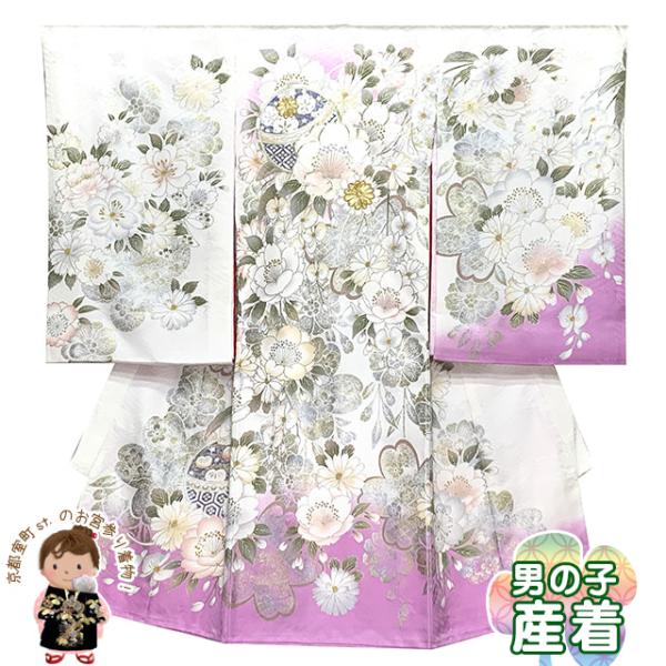 京都室町st. お宮参り 女の子 着物 正絹 京友禅 金駒刺繍 日本製