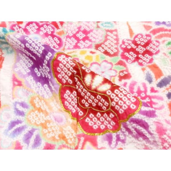 花わらべ 七五三の着物 7歳 女の子の着物 総絞り 合繊 単品 黄色系 辻ヶ花に熨斗 Hw Sa02 Pedidoqr Com Index Php