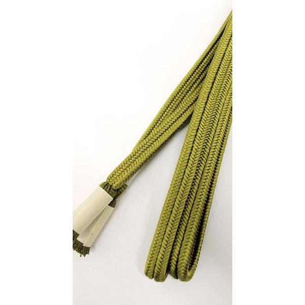 和装小物 帯締め 帯揚げ セット 正絹 綸子 冠組 平組紐 木蘭色 C-6672 帯締＆帯揚セット | リユース着物わびさび