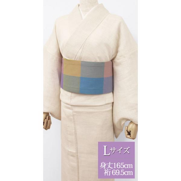 夏着物新品未使用麻近江ちぢみ仕立て上りMサイズ