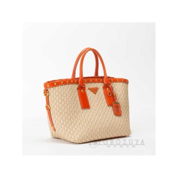 Prada プラダ カゴバッグ Bn2138 ポリプロピレン ピッグスキン ナチュラル オレンジ トートバッグ 中古 Buyee Buyee 日本の通販商品 オークションの代理入札 代理購入