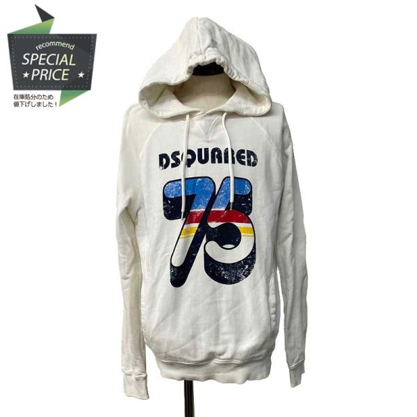 Dsquared2 ディースクエアード パーカー コットン ホワイト マルチ 