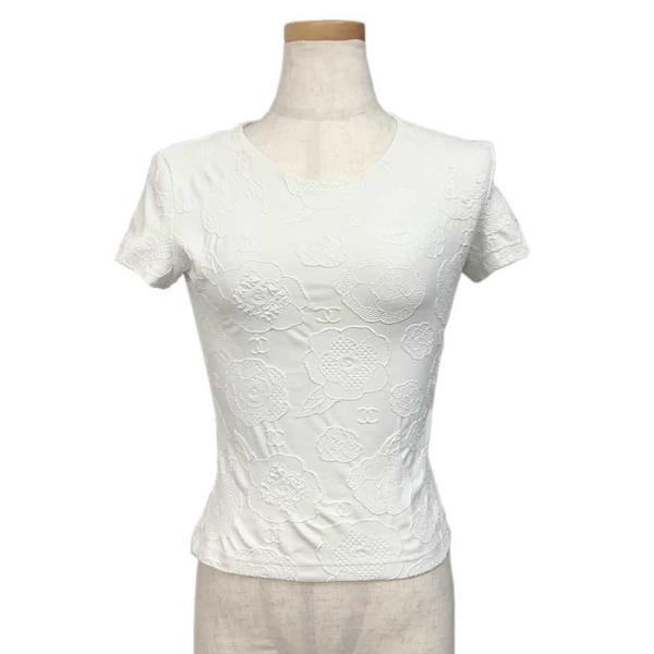 CHANEL シャネル 半袖トップス カットソー ナイロン スパンデックス  