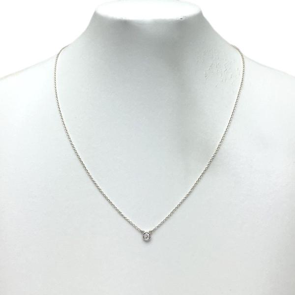 ティファニー　バイザヤード　一粒ダイヤモンド　シルバーネックレス 一粒ダイヤ ネックレス 0.3ct D VS1 EX バイザヤード ティファニー
