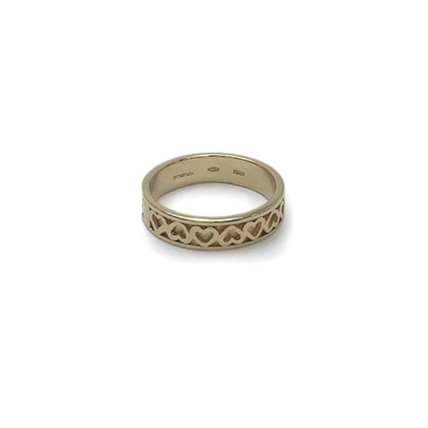 Tiffany&Co. ティファニー ハートカットアウト リング 750YG K18  