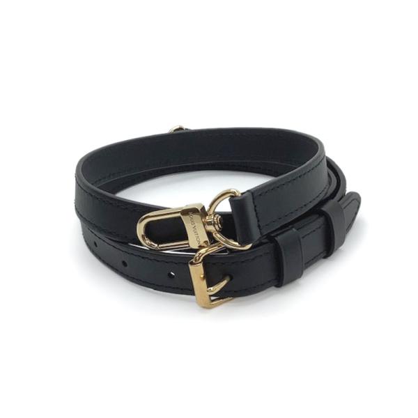 LOUIS VUITTON ルイ・ヴィトン ショルダーストラップ レザー ブラック  
