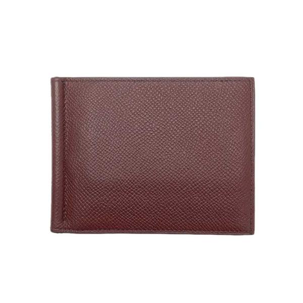 HERMES エルメス ポーカー マネークリップ エプソン ボルドー ブラック