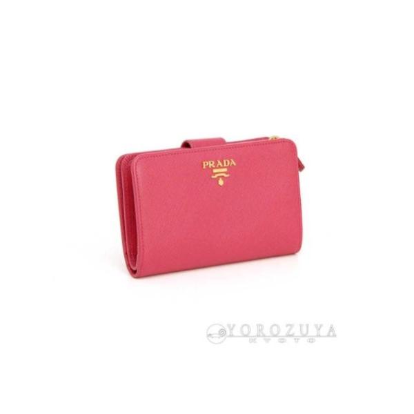 お1人様1点限り プラダ 2つ折り財布 ピンク 1m1225 財布