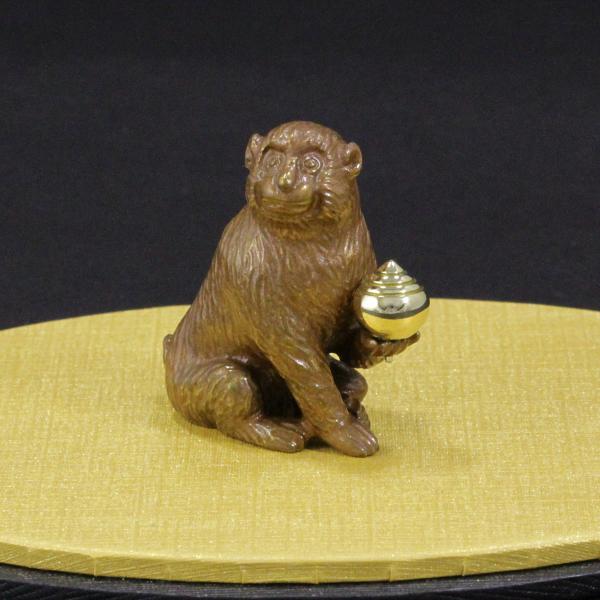 【お買得】 猿　銅製置物 工芸品