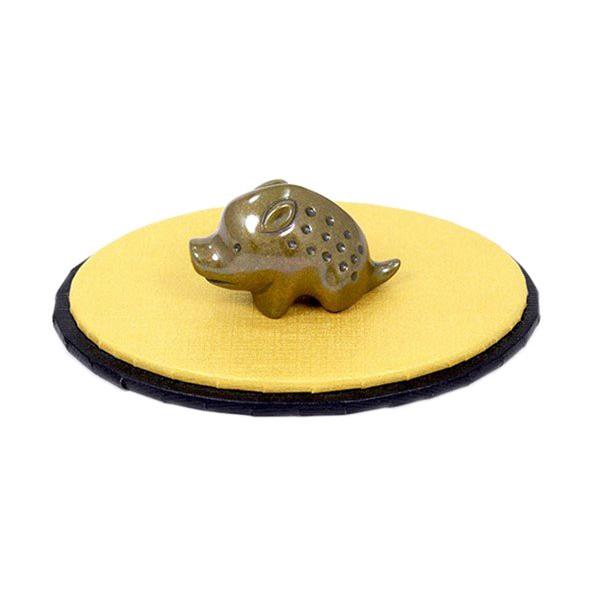 置物 文鎮 干支 (黄銅製) 亥 猪 いのしし うり坊 デフォルメ 座 : 京都