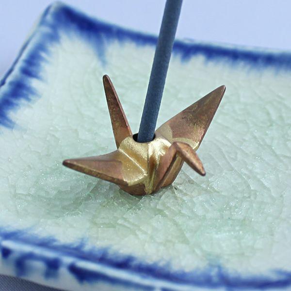 香立 (黄銅製）折り鶴・折りづる・折りヅル 豆 : 京都工芸舎 Yahoo!店