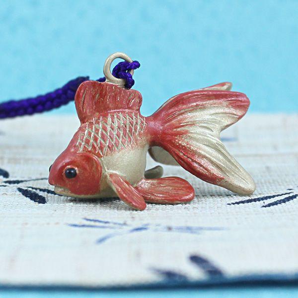 お取り置き中】金魚の根付天然素材