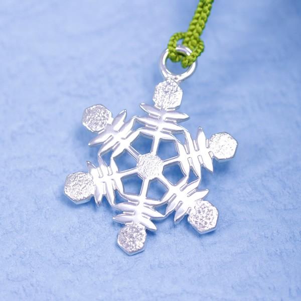 根付（銀製）雪の結晶 雪華・ゆきはな C : 京都工芸舎 Yahoo!店 - 通販