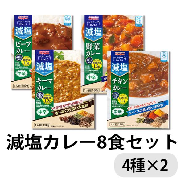 宮島醤油　減塩カレー8食セット（3種×2）かるしお認定商品