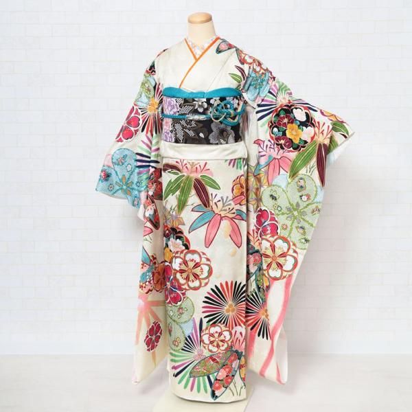 振袖 正絹 新品 仮絵羽 仕立て付き フルセット 長襦袢 袋帯 帯締め