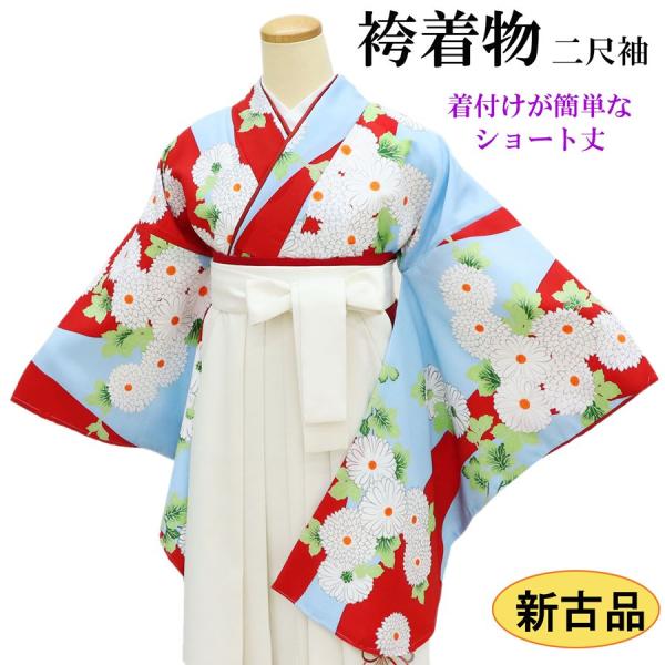 袴用きもの 二尺袖 小振袖 袴 新古品 中古 単品 リサイクル 美品