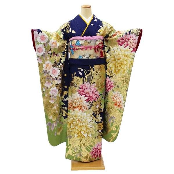 10 Offクーポン発行中 振袖 レンタル 成人式 結婚式 安い ネット 高級 着物 格安 呉服屋 紺 菊 金彩 Nr 167 Nr 167 きもの 京香 通販 Yahoo ショッピング