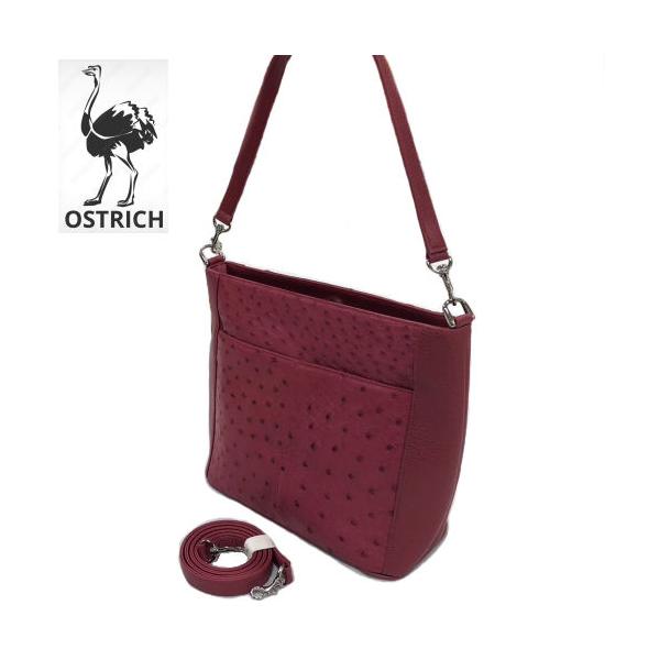 lei felice オーストリッチ 本革 ショルダーバッグ ピンク 2way lei felice オーストリッチ 本革 ショルダーバッグ ピンク 2way