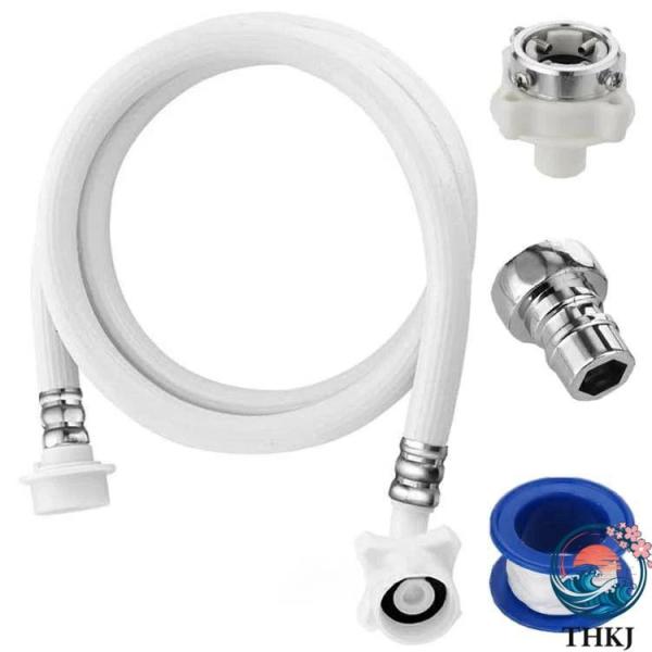 洗濯機給水ホース 0.6m 0.8m 1m 1.5m 2m 2.5m 3m 全自動用 自動洗濯機 洗濯機給水延長ホース 元口付き 取付簡単 全自動洗濯機用給水ホース 汎用 ワンタッチ接続