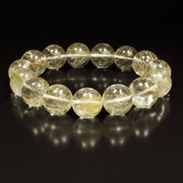 ★超透明・虹入り シルバールチルクォーツ　ブレスレット　銀針水晶 シルバールチルブレスレット 虹たっぷりクォーツ 15ミリ 一点物