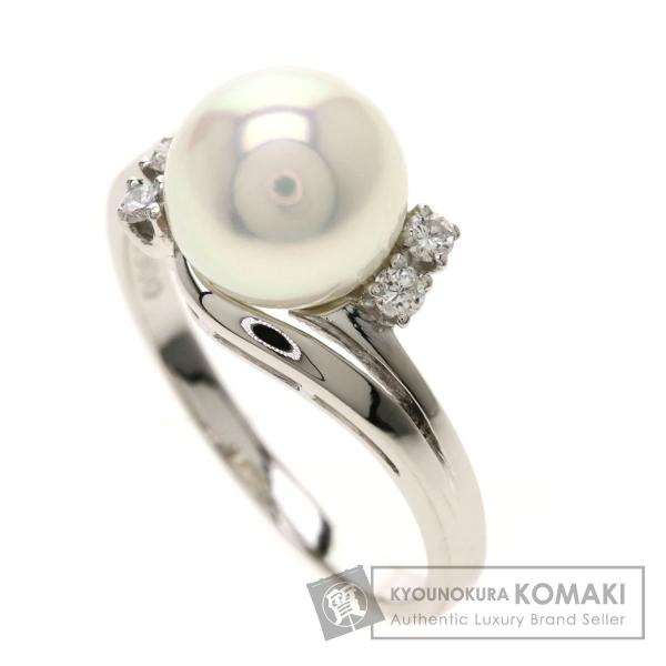 Mikimoto ミキモト パール 並行輸入品 真珠 ダイヤモンド レディース リング 中古 プラチナpt900 指輪