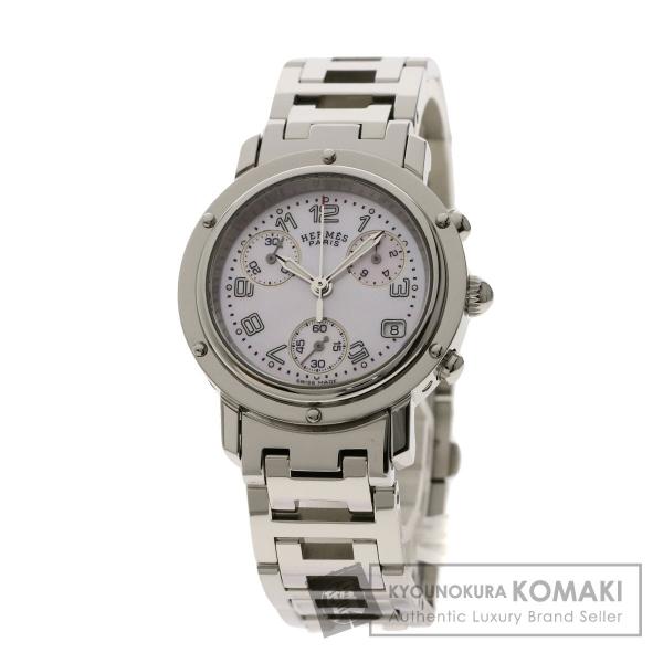 返品送料無料 Hermes エルメス Cl1 310 クリッパークロノ 腕時計 中古 ボーイズ ステンレススチール Ss