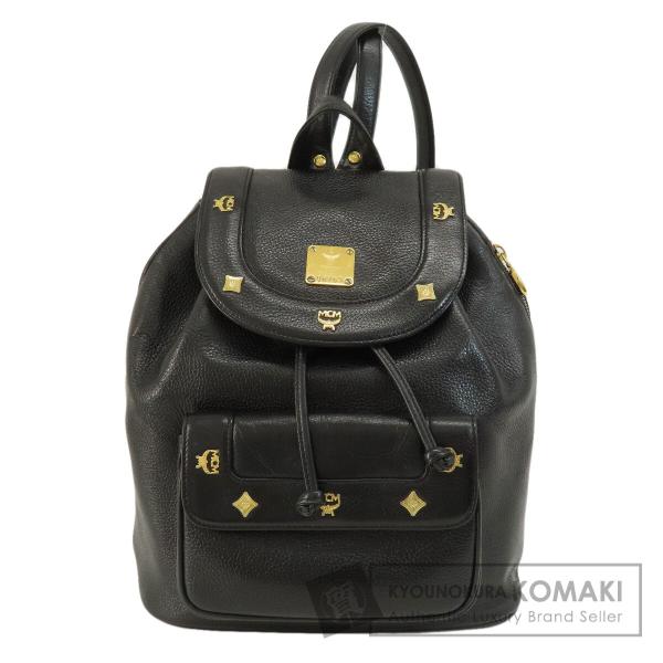MCM エムシーエム ロゴ リュック・デイパック レザー レディース 中古
