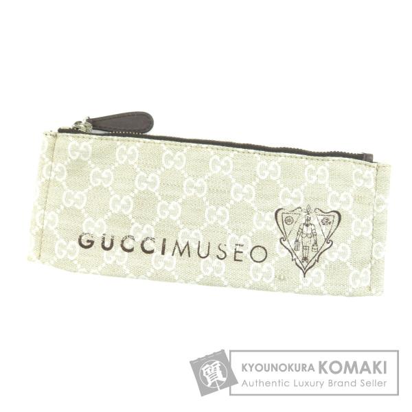GUCCIペンケース ダブルG GG ペンシルケース ・ベージュ＆エボニー GGスプリーム