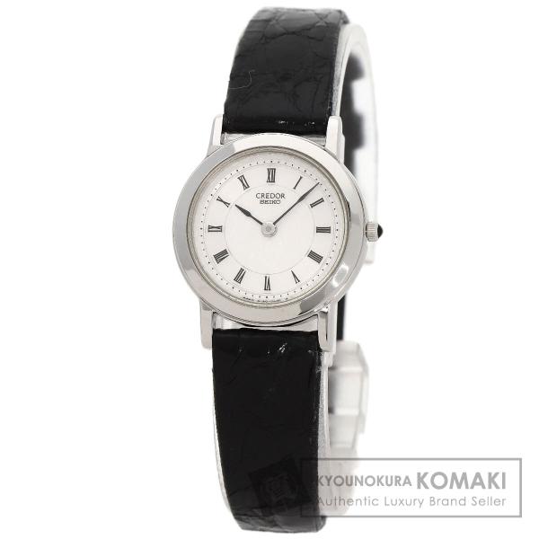SEIKO セイコー 4J80-0A10 クレドール 腕時計 PT950 革 レディース [中古] SEIKO（セイコー） 4J80-0A10 クレドール 腕時計 プラチナPT950 革
