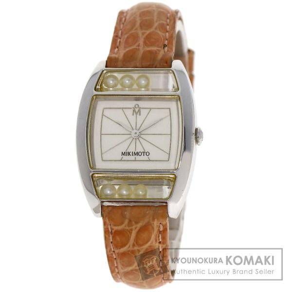 MIKIMOTO（ミキモト） パールウォッチ 腕時計 ステンレススチール 革