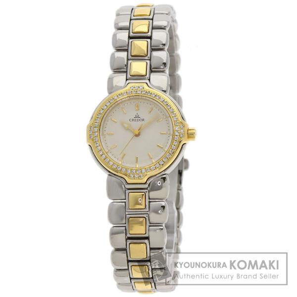 希少✨ SEIKO クレドール 腕時計 メンズ 18K ダイヤベゼル スクエア SEIKO（セイコー） GSAB004 クレドール ダイヤモンドベゼル 腕時計