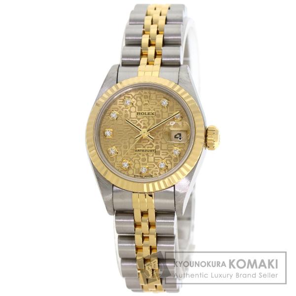 ROLEX ロレックス 179313NG デイトジャスト 10P ベゼルダイヤモンド 腕時計 SS SSｘK18YG K18YG レディース [中古] ROLEX ロレックス 179313NG デイトジャスト 10P ベゼルダイヤモンド