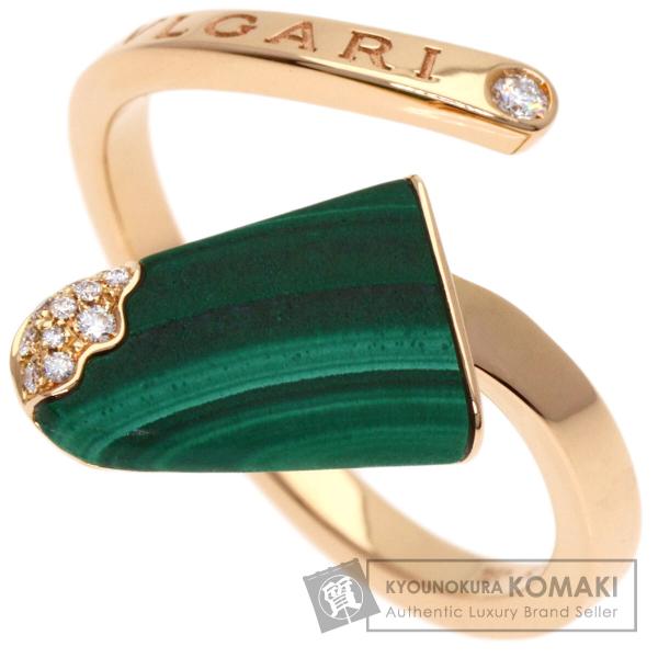 BVLGARI ブルガリ ジェラーティ マラカイト ダイヤモンド #57 リング・指輪 K18ピンクゴールド レディース 中古