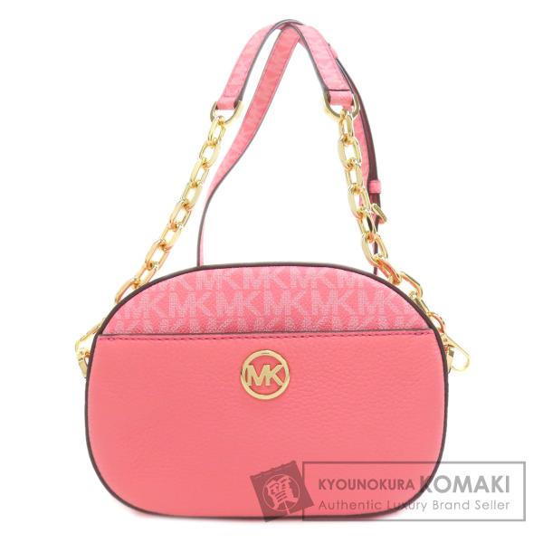 【美品】マイケルコース　カゴバッグ　チェーン　金具　ガンチーニ　手提げ　肩掛け MICHAEL KORS (マイケル コース) レザー チェーン ショルダーバッグ