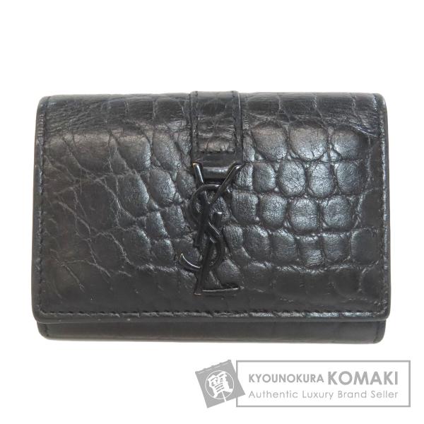 SAINT LAURENT サンローラン 型押し キーケース レザー レディース