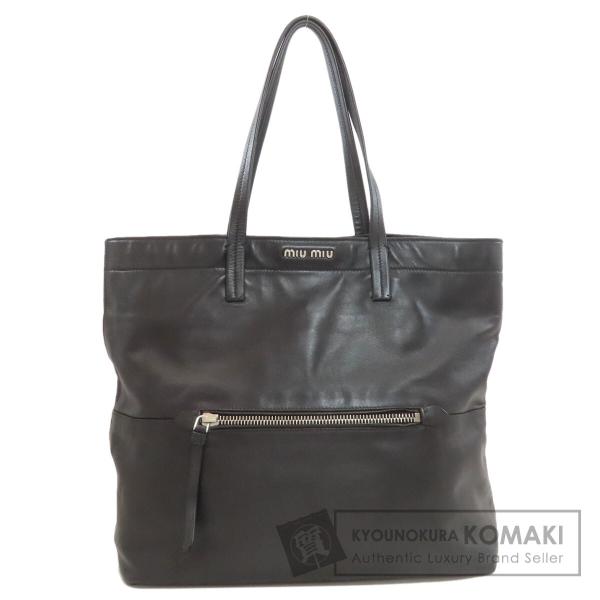 miu miu（ミュウミュウ） ロゴ トートバッグ レザー レディース 中古